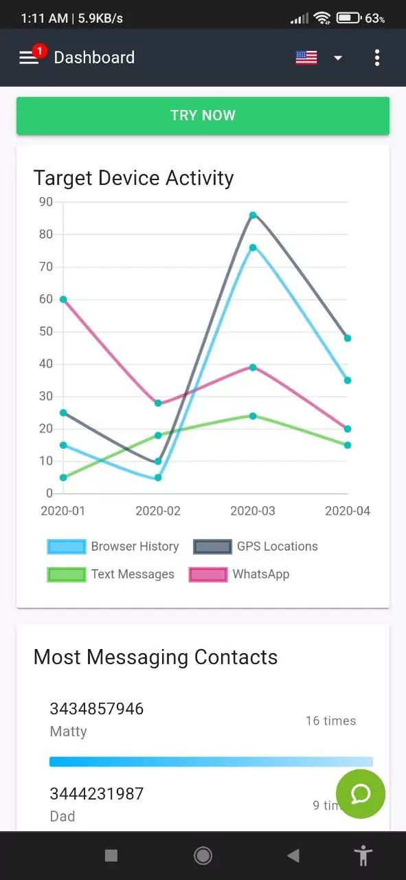 mSpy Android app